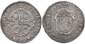 Venezia - Alvise Pisani (1735-1741) Scudo della croce da 140 Soldi - D/ ALOYSIVS PISANI DVX VENETIAR, croce ornata e fogliata; all'esergo sigla del ma...