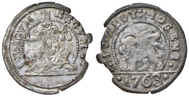 Venezia - Alvise IV Mocenigo (1763-1778) 5 Soldi o Trairo 1763 - D/ S M V ALOY MOCENI, leone alato e nimbato andante a sinistra; all'esergo 1763 R/ IV...