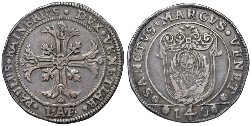 Venezia - Paolo Renier (1779-1789) Scudo della croce da 140 Soldi - D/ PAULUS RA...