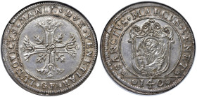 Venezia - Ludovico Manin (1789-1797) Scudo della Croce da 140 Soldi - D/ LUDOVICVS MANIN DVX VENETIAR, croce ornata e fogliata; all'esergo sigla del m...