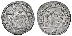 Venezia - Ludovico Manin (1789-1797) 10 Soldi 1791 - D/ LVDO MANIN D, il Doge genuflesso volto a sinistra tiene con la mano destra lo stendardo; all'e...