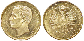 Vittorio Emanuele III (1900-1946) 20 Lire 1905 Aquila Sabauda - MIR 1125d Gig. 27 Au • Sigillata Bazzoni FDC

Status: FDC