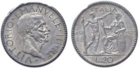Vittorio Emanuele III (1900-1946) 20 Lire 1927 an. VI Littore - MIR 1128b Gig. 36 Ag • Sigillata Cavaliere FDC Eccezionale

Status: FDC