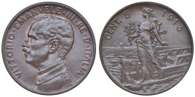 Vittorio Emanuele III (1900-1946) 5 Centesimi 1913 Italia su Prora - MIR 1163d Gig. 260 Cu NC

Status: FDC