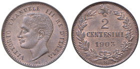 Vittorio Emanuele III (1900-1946) 2 Centesimi 1903 Valore - MIR 1167a Gig. 293 Cu • Rame rosso

Status: FDC