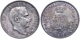 Vittorio Emanuele III - Monetazione per la somalia (1900-1946) Rupia 1919 - MIR 1175f Gig. 6 Ag NC

Status: FDC