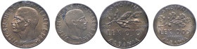 Vittorio Emanuele III - Monetazione per l'Albania (1939-1943) 0,10 e 0,05 Lek 1940 an. XVIII - MIR 1189a,1190a Gig. 17,15 Ba • Sigillate Marco Esposit...