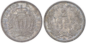 San Marino - Vecchia monetazione (1864-1938) 2 Lire 1906 - Gig. 26 Ag R

Status: FDC/qFDC
