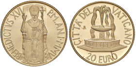 Benedetto XVI (2005-2013) 20 Euro 2005 "Battesimo di Gesù" - Au 3'046 esemplari coniati; In confezione originale

Status: PROOF