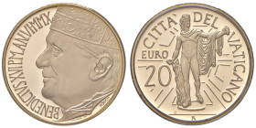 Benedetto XVI (2005-2013) 20 Euro 2010 "Capolavori della scultura nella Città del Vaticano" - Au 3'050 esemplari coniati; In confezione originale

S...