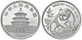Cina - Repubblica Popolare Cinese (dal 1942) 10 Yuan 1990 Panda - KM 276 Ag 31,25 g

Status: FDC