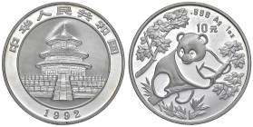Cina - Repubblica Popolare Cinese (dal 1912) 10 yuan 1992 Panda - KM 397 Ag 31,13 g

Status: FDC