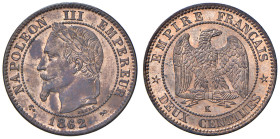 Francia - Napoleone III (1852-1870) 2 Centimes 1862 K "Bordeaux" - KM 796.6 Ae 1,83 g

Status: FDC