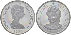 Isole Cayman - Elisabetta II (1952-2022) 25 Dollari 1977 Anne - KM 19 Ag 51,35 g • TOP POP, miglior esemplare certificato NGC PF 69 ULTRA CAMEO n. 578...
