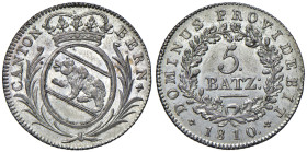 Svizzera - "Berna" 5 Batzen 1810 - KM 170 Ag 4,47 g

Status: SPL-FDC