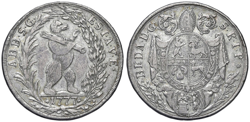 Svizzera - "San Gallo" Tallero 1777 - KM 29 Ag 27,77 g

Status: BB+
