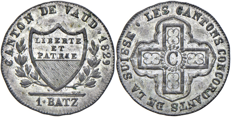 Svizzera - "Vaud" Batzen 1829 - KM 20 Mi 2,14 g

Status: FDC