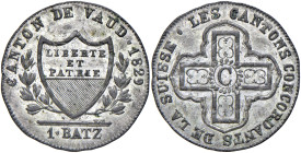 Svizzera - "Vaud" Batzen 1829 - KM 20 Mi 2,14 g

Status: FDC