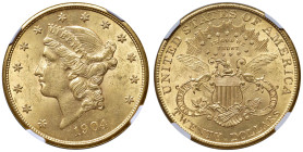 USA - 20 Dollari 1904 Liberty Head - Zecca: Philadephia KM 74.3 Au • In slab NGC MS 62 n. 6634959-019

Status: qFDC