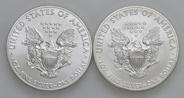 USA - Dollaro "American Silver Eagle" 2013, 2014 - KM 273 Ag Insieme di due monete

Status: FDC