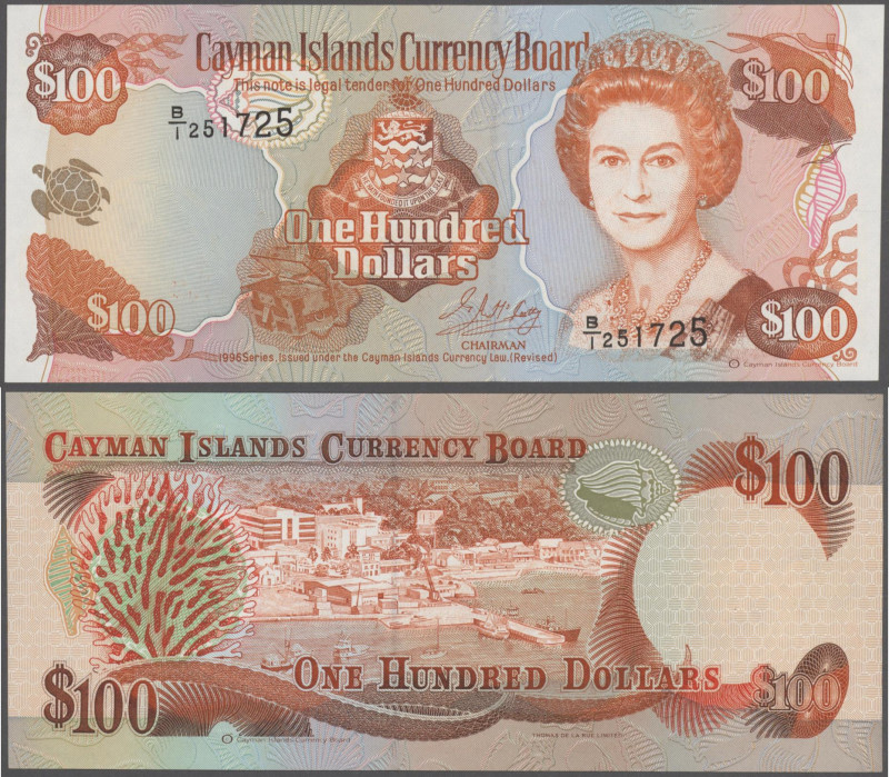 Cayman Islands: Cayman Islands Currency Board, 100 Dollars 1996, P.20 in perfect...