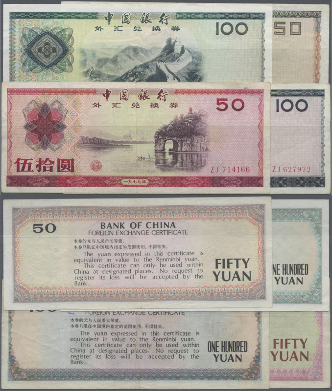 China: Bank of China – Foreign Exchange Certificates, series 1979, 1988, set wit...