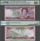 East Caribbean States: Eastern Caribbean Central Bank – Anguilla, 20 Dollars ND(1988-93), P.24u, PMG graded 66 Gem Uncirculated EPQ.
 [differenzbeste...