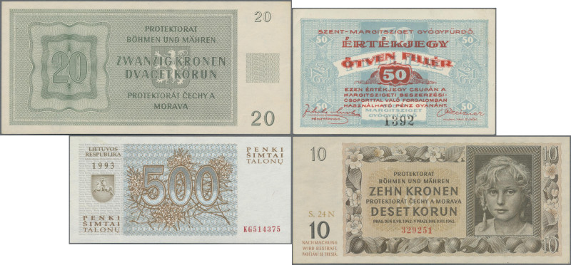 Alle Welt: Album with more than 90 banknotes from all over the world, mainly mod...