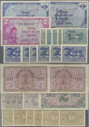 Deutschland - Bank Deutscher Länder + Bundesrepublik Deutschland: Lot mit 14 Banknoten, dabei 1 DM 1948 (Ro.232, VF), 1 M 1948 B (Ro.233a, VF), 2 DM 1...