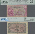 Deutschland - Bank Deutscher Länder + Bundesrepublik Deutschland: Bank deutscher Länder, 2 Deutsche Mark 1948, ERSATZNOTE, Serie G/G, Ro.235d, Sammlun...
