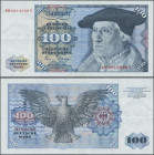 Deutschland - Bank Deutscher Länder + Bundesrepublik Deutschland: BBk IA, 1980 ohne ©, 100 DM, Serie NH/S, Ro.284a, sehr saubere Gebrauchserhaltung: V...