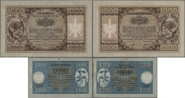 Deutschland - Nebengebiete Deutsches Reich: Sparkasse der Provinz Laibach, Serie 1944, mit 100 Lire, Serie A (Ro.613, P.R7, F/F- mit kleinen Einrissen...