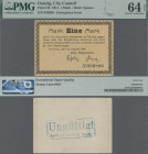 Deutschland - Nebengebiete Deutsches Reich: Danzig, Magistrat der Stadt, 1 Mark 1914, KN 6-stellig, Wz. Schippen, Ro.ex781b, PMG geprüft 64 Choice Unc...