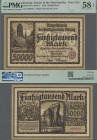 Deutschland - Nebengebiete Deutsches Reich: Danzig, Stadtgemeinde, 50.000 Mark 1923, Wz. Verschlungene Quadrate, KN 6-stellig, Ro.798, PMG geprüft 58 ...