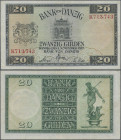 Deutschland - Nebengebiete Deutsches Reich: Bank von Danzig – 20 Gulden vom 01.11.1937 mit Serie K und KN 713,743, Ro.844a, senkrechter Mittelknick, b...
