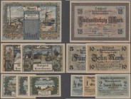 Deutschland - Nebengebiete Deutsches Reich: Memel, Notgeld der Handelskammer, Lot mit 11 Notgeldscheinen 1922, dabei 3x ½ Mark (Ro.846b, VF, UNC), 3x ...