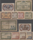 Deutschland - Nebengebiete Deutsches Reich: Régie des Chemins de Fer des Territoires Occupés (RCFTO), Lot mit 0,05, 0,10, 0,25, 0,50 und 1 Franc o.D.(...