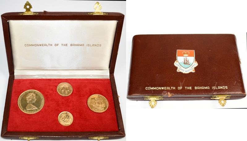 Bahamas: Gold-Set 1972 mit 4 Goldmünzen: 100 Dollars, 50 Dollars, 20 Dollars, 10...