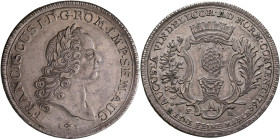 Altdeutschland und RDR bis 1800: Augsburg: Taler (Konventionstaler) 1765 mit Titel Franz I. 27,97 g. Davenport 1930. Kleine Kratzer, sonst vorzüglich....