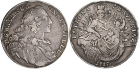 Altdeutschland und RDR bis 1800: Bayern, Maximilian III. Joseph 1745-1777: Taler 1765 (Madonnentaler). Davenport 1953. 27,83 g. Sehr schön.
 [differe...