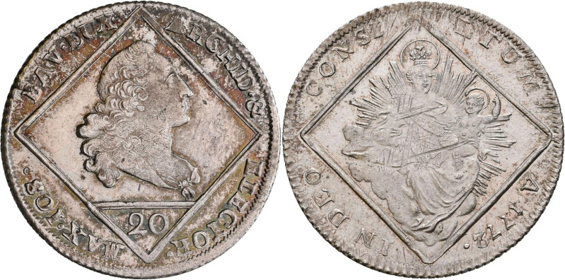 Altdeutschland und RDR bis 1800: Bayern, Maximilian III. Joseph 1745-1777: 20 Kr...
