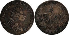 Altdeutschland und RDR bis 1800: Brandenburg-Preußen, Friedrich II. der Große 1740-1786: Taler 1776 A (Reichstaler), Davenport 2590, Olding 70. 21,89 ...