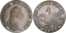 Altdeutschland und RDR bis 1800: Brandenburg-Preußen, Friedrich II. der Große 1740-1786: Taler 1784 A (Reichstaler), Davenport 2590, Olding 70. 21,72 ...