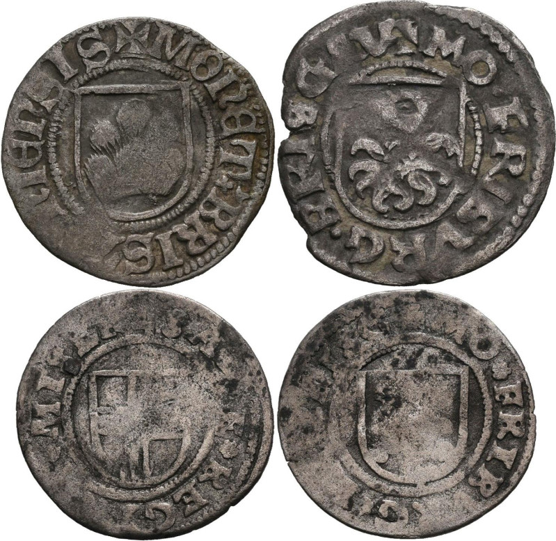 Altdeutschland und RDR bis 1800: Freiburg im Breisgau: Lot 3 Stück, Doppelvierer...
