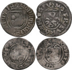 Altdeutschland und RDR bis 1800: Freiburg im Breisgau: Lot 3 Stück, Doppelvierer o. J. und Vierer o. J. (15. Jhd) und Breisach: Doppelvierer o. J. (15...
