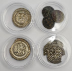 Altdeutschland und RDR bis 1800: Lindau: Lot 6 Stück, 3 x Brakteat (2 x mit Randausbruch) sowie 3 x einseitige Pfennige (1 x o. J., 1691, 1693), sehr ...