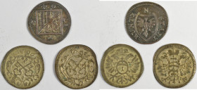 Altdeutschland und RDR bis 1800: Lot 3 Stück, Regensburg 1 Kreuzer 1706, 1 Kreuzer 1754 und Nürnberg 4 Pfennig 1764, sehr schön - vorzüglich, vorzügli...
