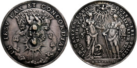 Altdeutschland und RDR bis 1800: Sachsen, Johann Georg I. 1615-1656: Silbermedaille 1628 von Sebastian Dadler (Signatur SD im Spaten), auf den Frieden...
