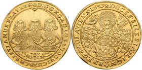 Altdeutschland und RDR bis 1800: Schlesien-Liegnitz-Brieg, Georg III., Ludwig IV. u. Christian 1639-1663: 2 Dukaten 1659 E-W (Elias Weiss), Brieg. 6,9...