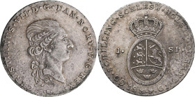 Altdeutschland und RDR bis 1800: Schleswig-Holstein, Christian VII. 1766-1808: Speciestaler zu 60 Schillinge 1801. 28,8 g. Hede 39, fast vorzüglich.
...